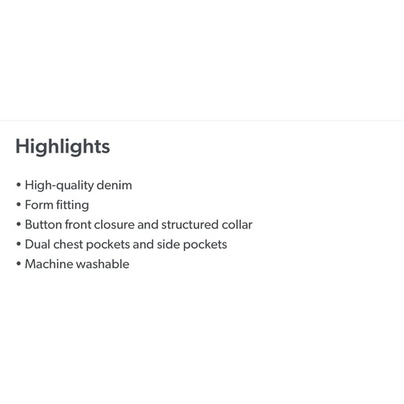 Frye Denim Button Front Shirt Dress Large NWOT Blue Jean Mini - Picture 7 of 10